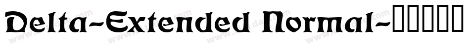 Delta-Extended Normal字体转换